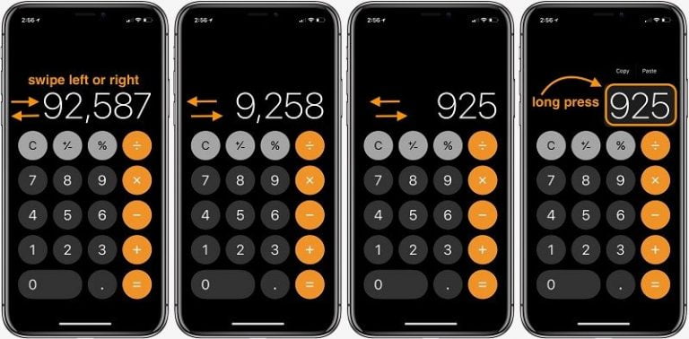 calculator của iPhone