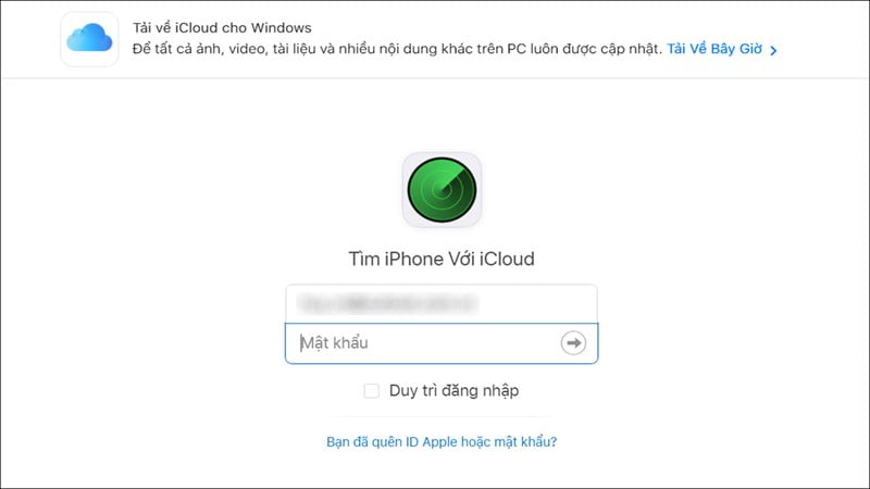 tìm điện thoại iPhone