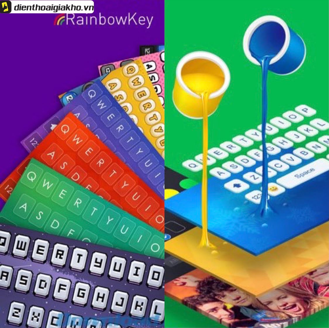 RainbowKey Keyboard: Một trong những ứng dụng bàn phím đẹp thích thú nhất với giới trẻ.