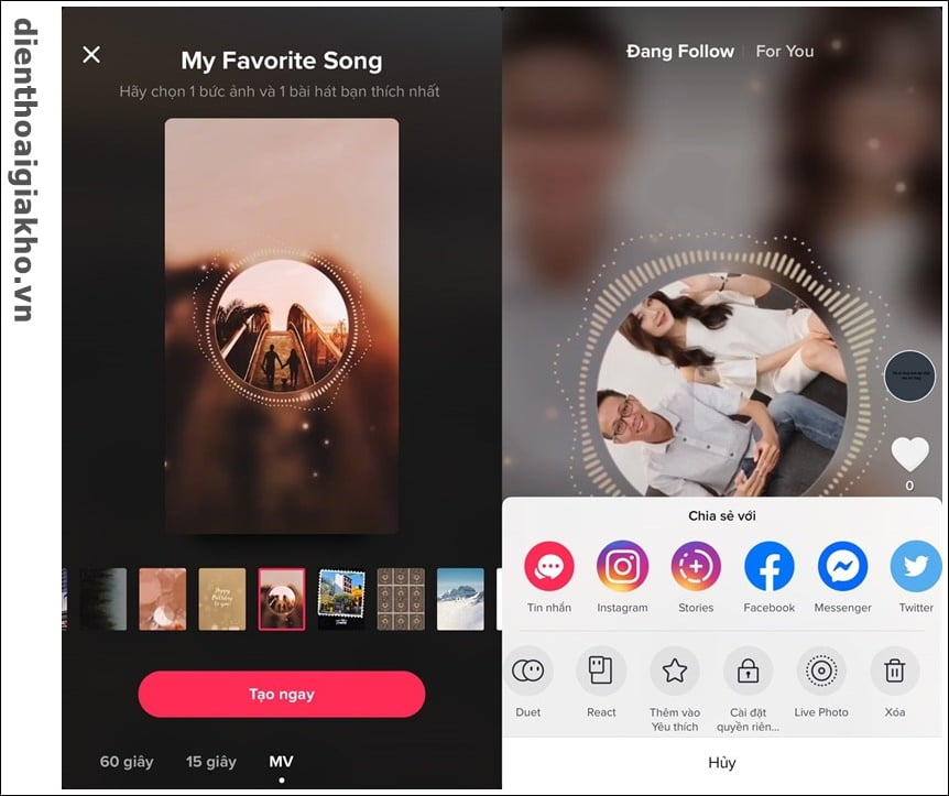 Cách làm video động bằng ứng dụng TikTok 