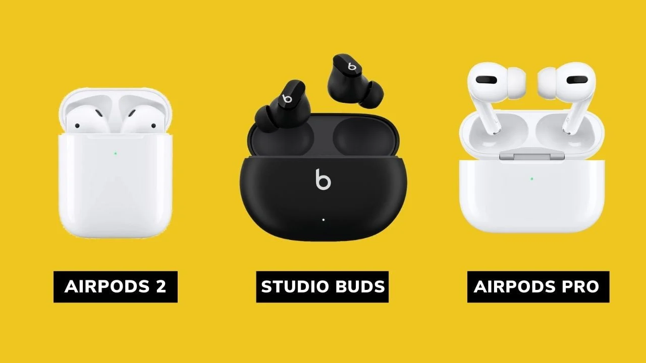 So sánh 5 điểm khác biệt giữa tai nghe Beats Studio Buds, AirPods và AirPods Pro