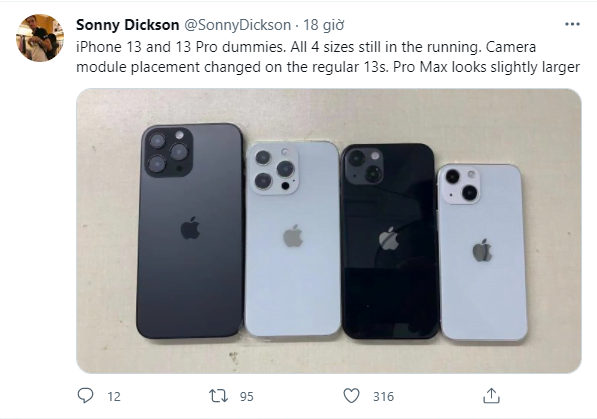 bản dummy iPhone 13 series