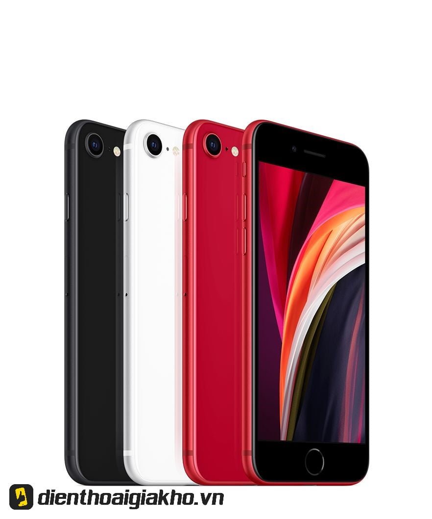 Điểm khác biệt duy nhất về vẻ ngoài trong phần giới thiệu iPhone SE 2020 đó là logo trái táo trên mặt lưng được dời ra chính giữa thay vì đặt lệch ở nửa trên.