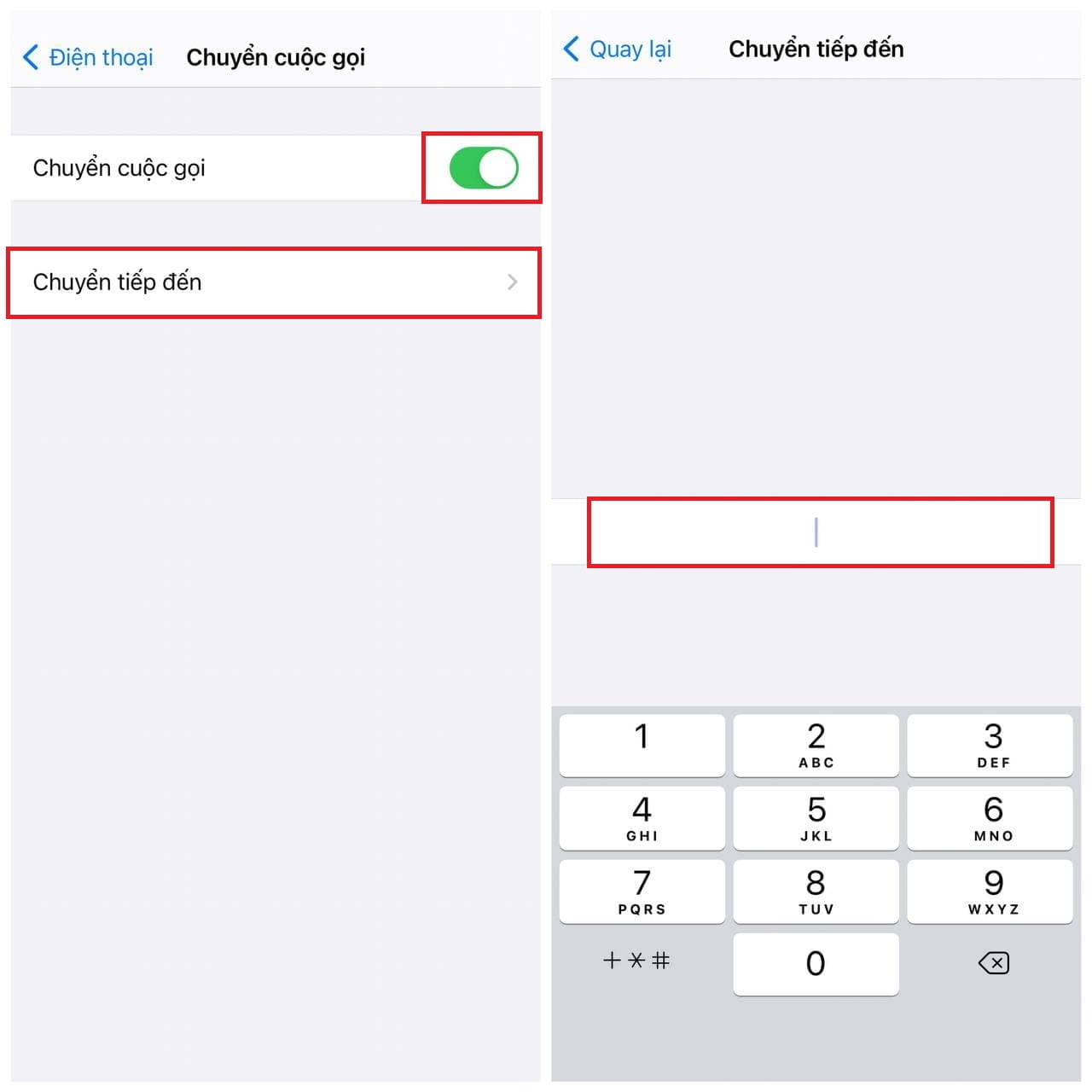 Hướng dẫn cài đặt chuyển tiếp cuộc gọi trên iOS và Androi