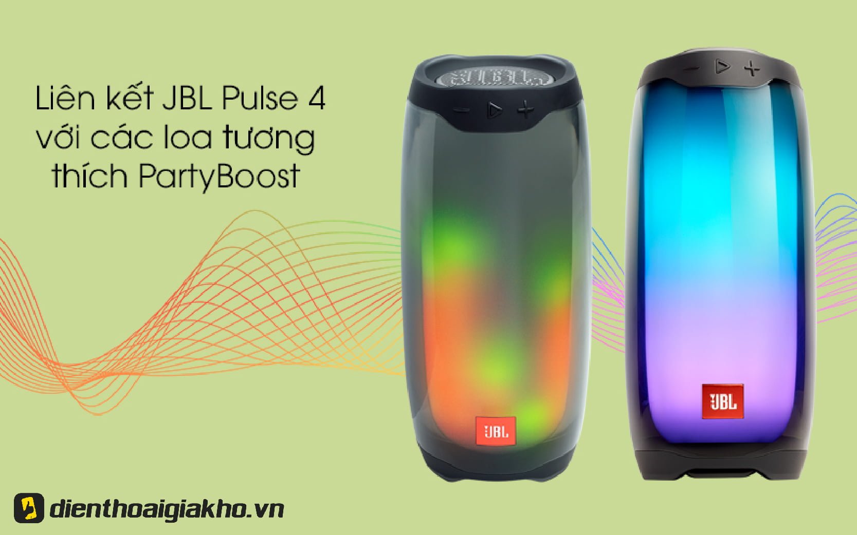 Kết nối loa Bluetooth JBL Pulse 4 với loa JBL khác dễ dàng bằng tính năng PartyBoost