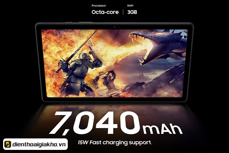 Samsung Galaxy Tab A7 hỗ trợ sạc nhanh