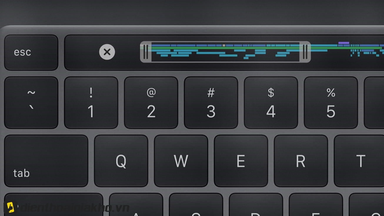Chi tiết thanh Touch Bar trên MacBook Pro 2020