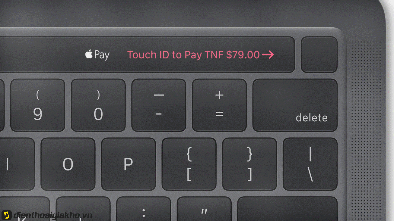 Touch ID tích hợp tiện lợi trên MYD82 hỗ trợ thay thế mật khẩu, khởi động máy và thanh toán nhanh chóng.