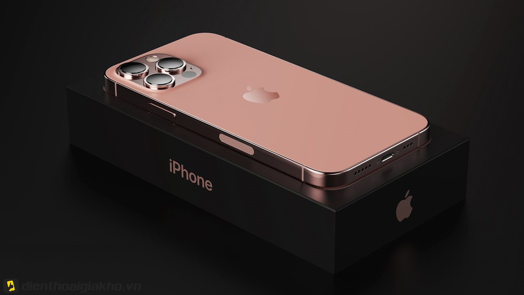 Hình ảnh chiếc iPhone 13 Pro màu hồng phấn đầy nữ tính