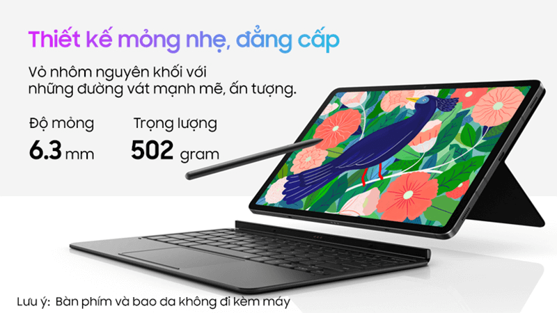 Samsung Galaxy Tab S7 Wifi Chính Hãng mang trên mình thiết kế mỏng nhẹ và đẳng cấp