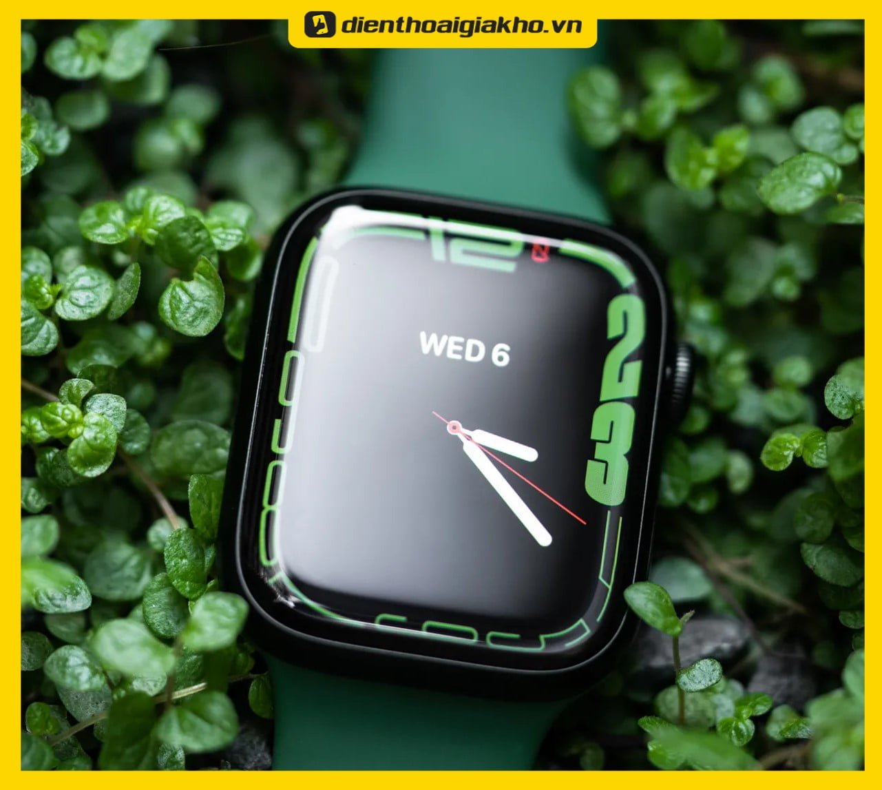 Hiệu ứng viền cong màn hình bao quanh Apple Watch Series 7 41mm GPS Aluminum một cách tinh tế