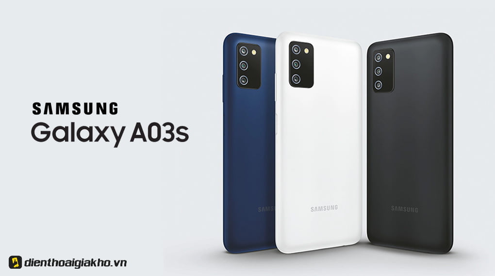 Bạn có thể chọn Samsung Galaxy A03s 4G/64GB phiên bản trắng, đen hoặc xanh