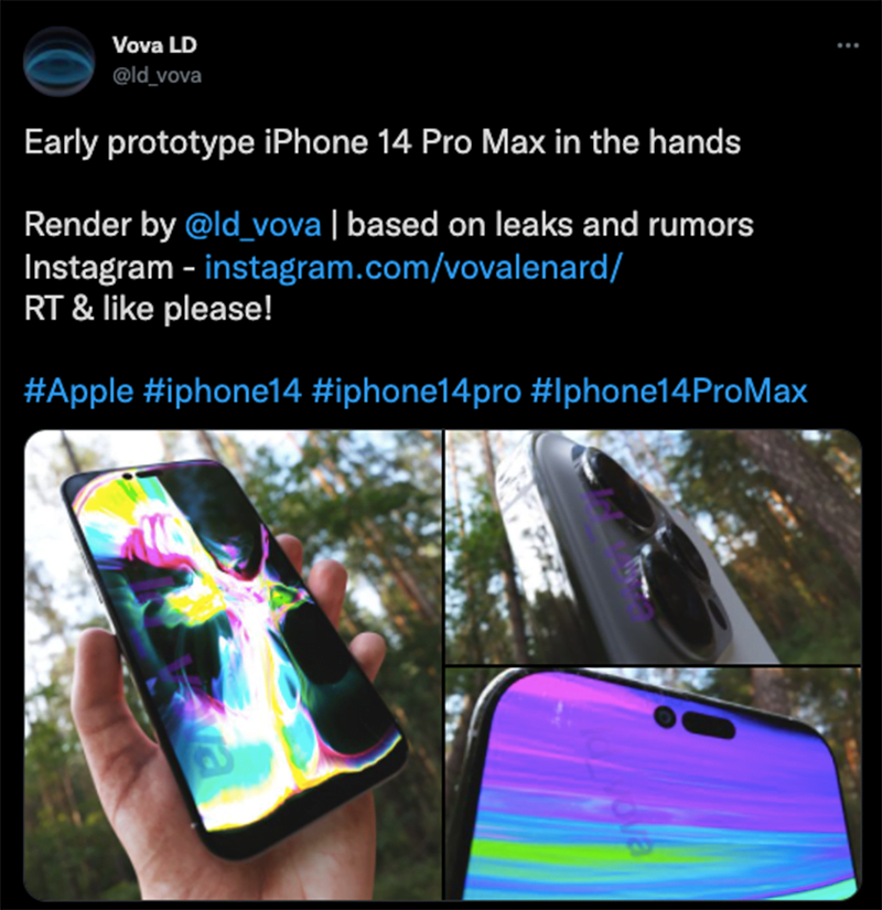iPhone 14 Pro Max lộ diện ảnh trên tay với notch chữ "i" độc lạ