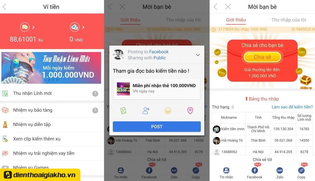 VN ngày nay - App kiếm tiền đơn giản