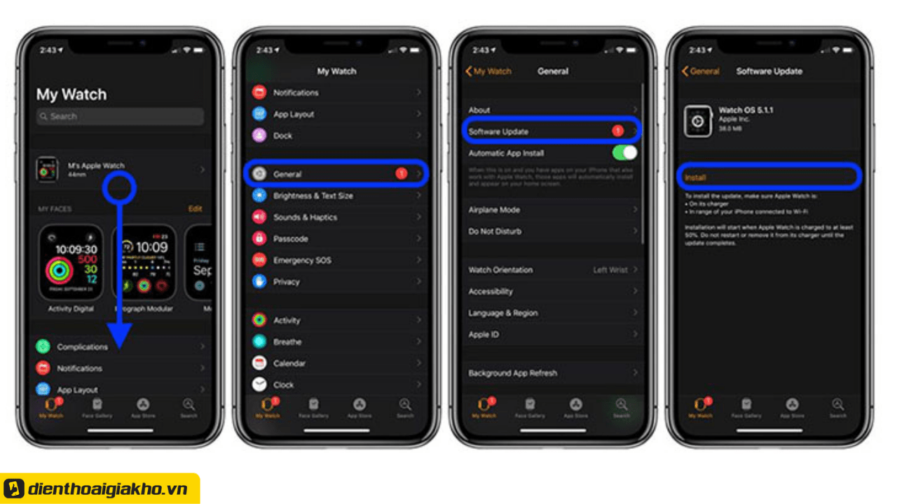 Khắc phục cập nhật Apple Watch quá lâu