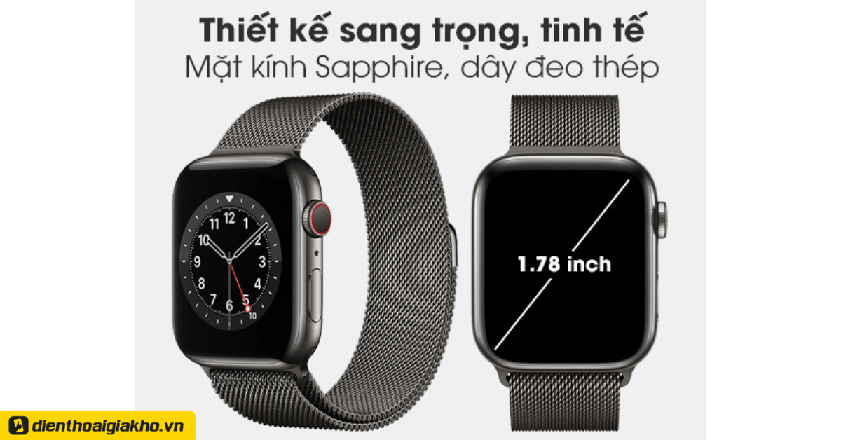 Apple Watch series 6 viền thép