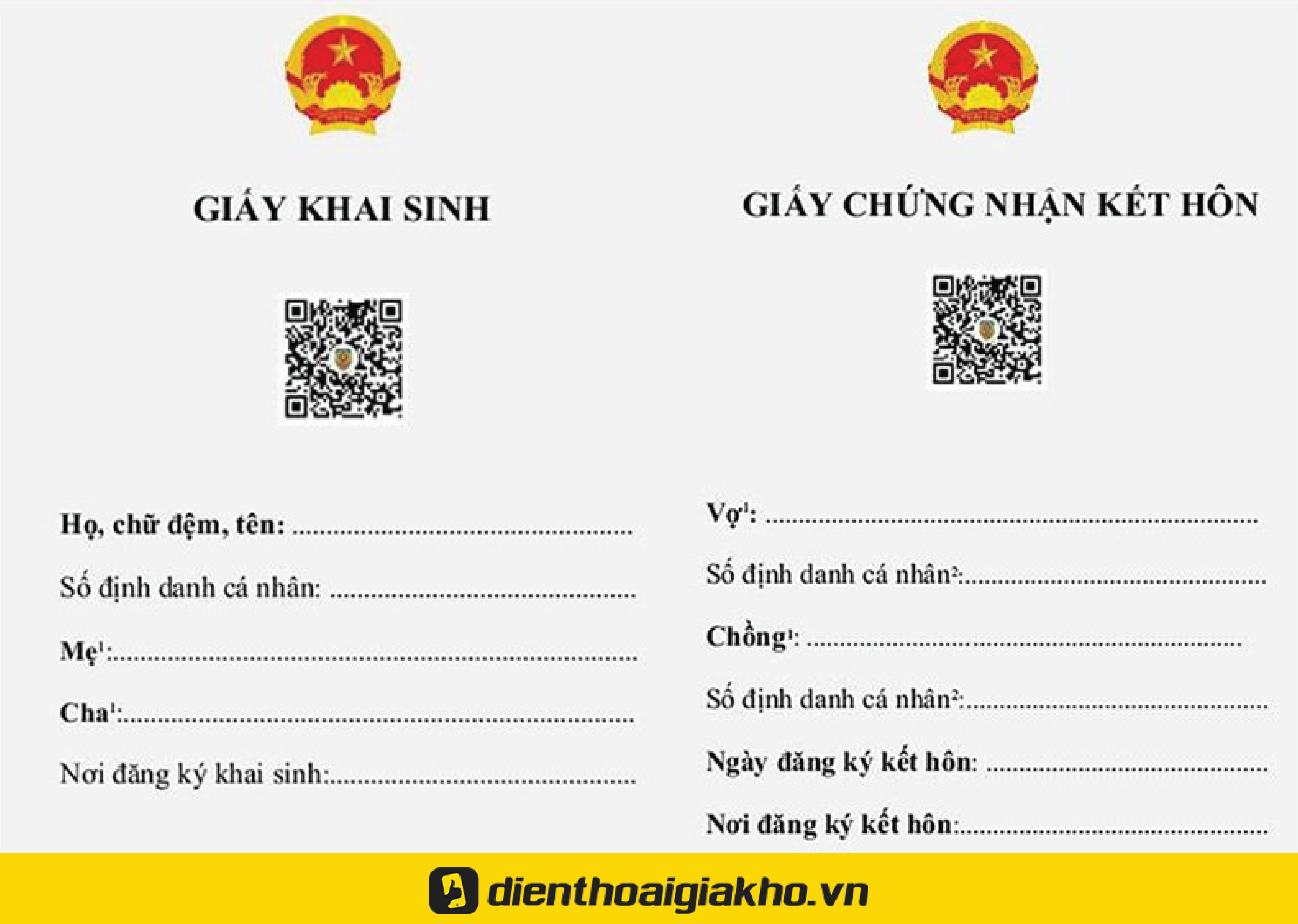 Lấy giấy khai sinh có mã QR