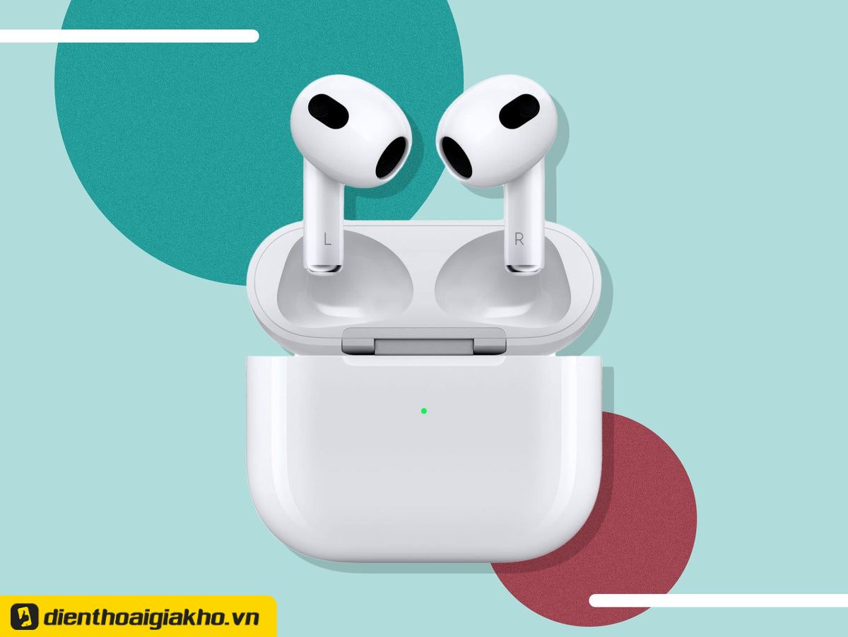 Thiết kế mới của AirPods 3 mua trả góp có trọng lượng nhẹ và đường viền được đặt vừa phải