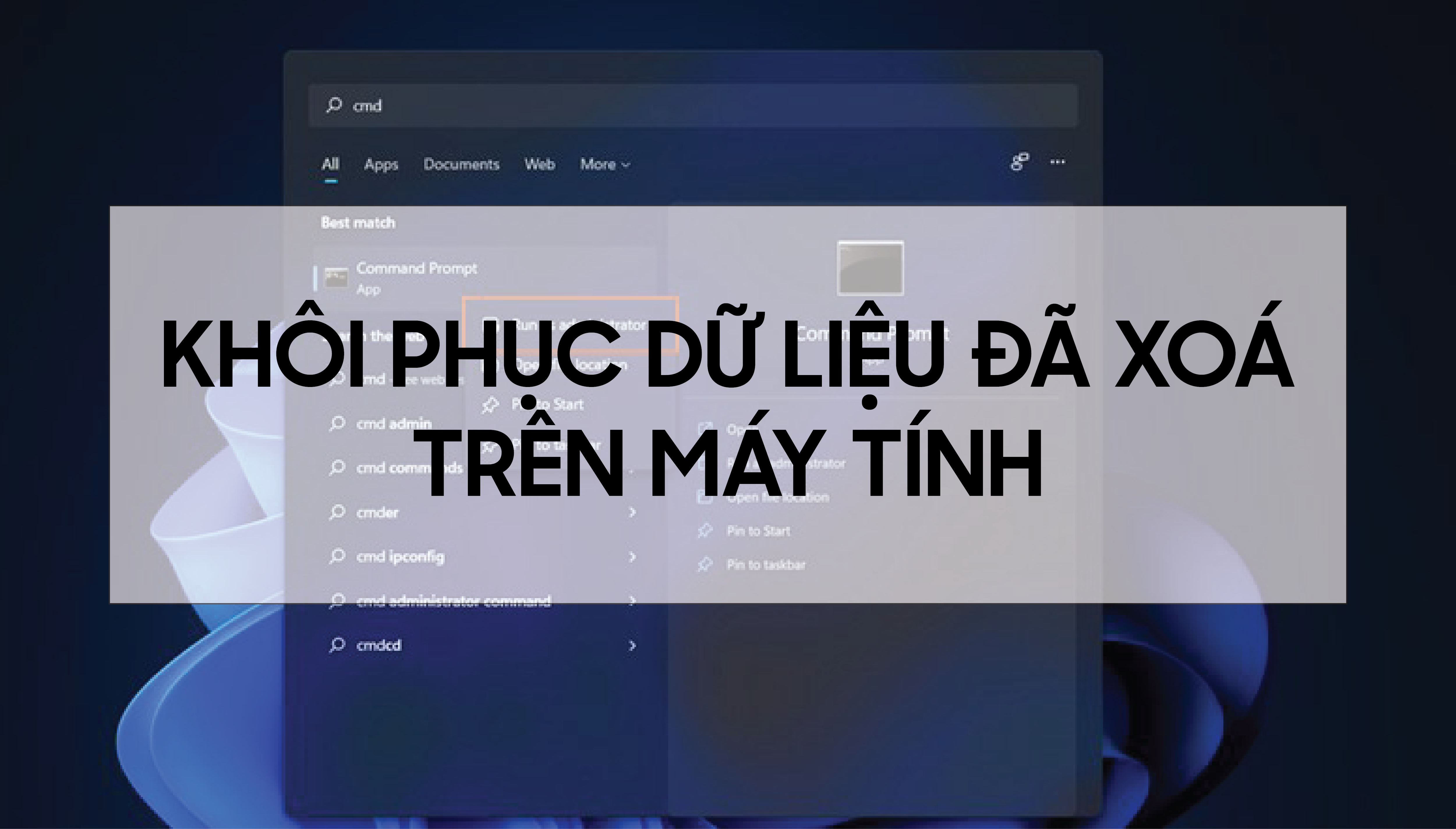 khôi phục dữ liệu đã xóa trên máy tính