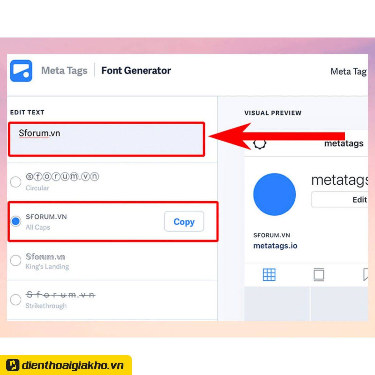 Có ngay font chữ đẹp cho Instagram tại website Meta nhé!