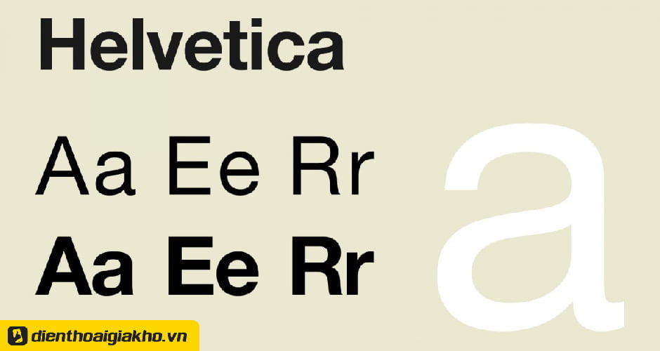 Helvetica là font chữ được nhiều designer sử dụng