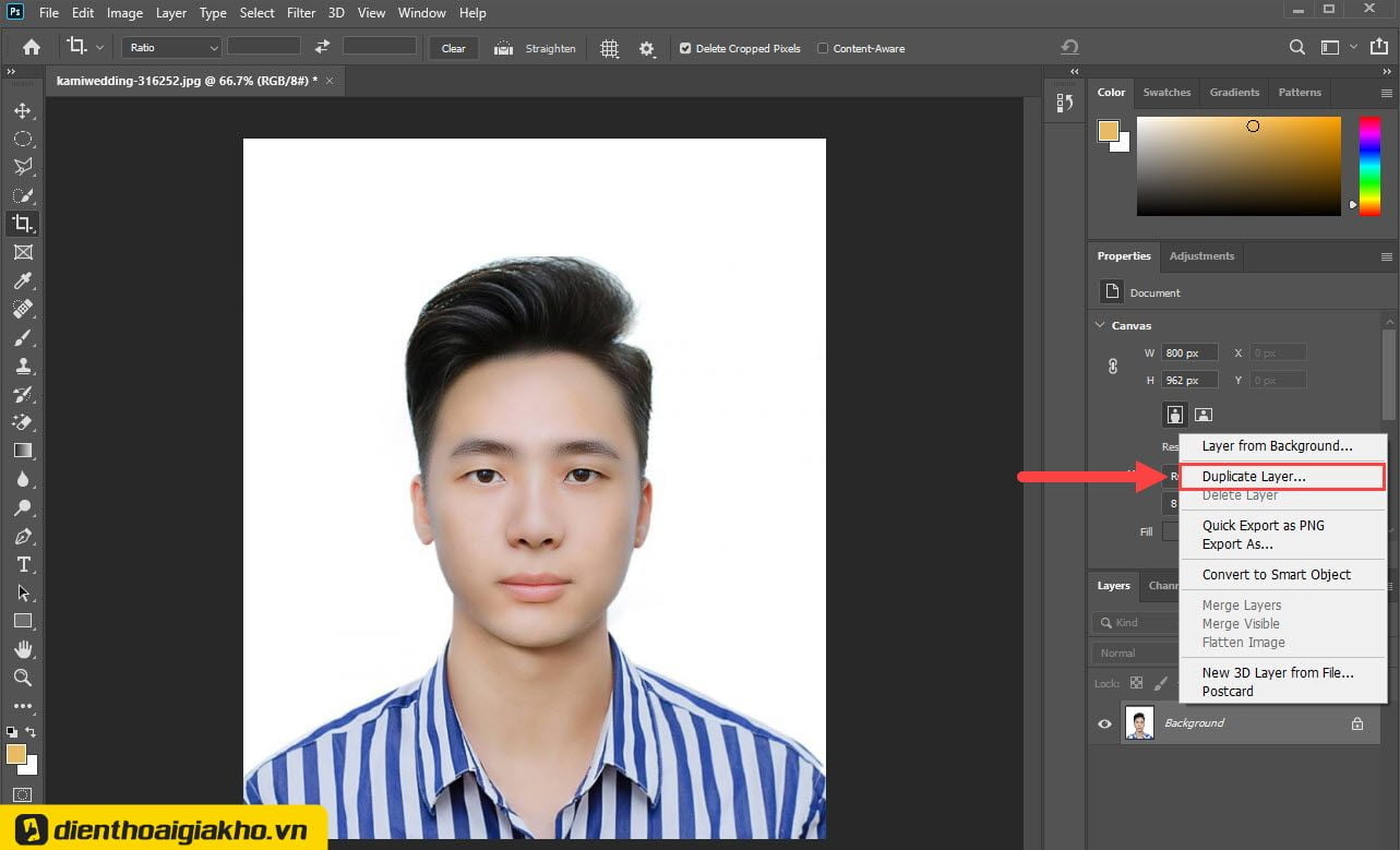 Tạo hình nền đẹp mắt cho ảnh bằng Photoshop