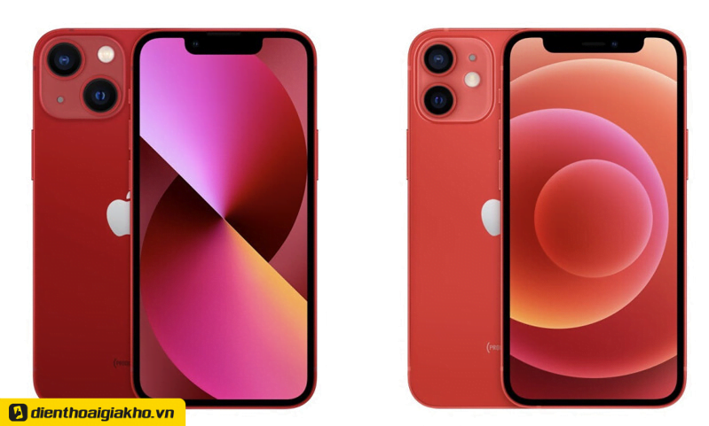 Cụm camera sau của hai dòng iPhone Mini
