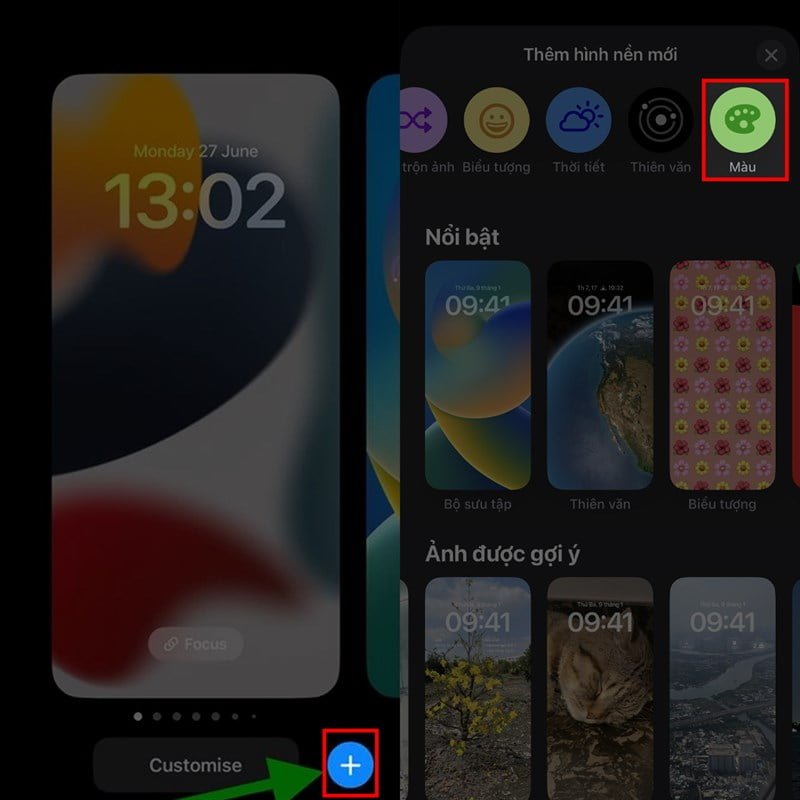 chỉnh màu màn hình khóa trên iOS 16 