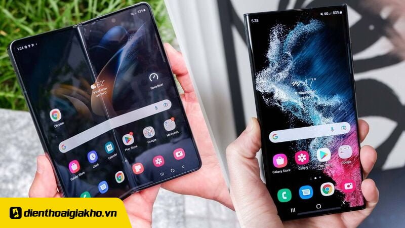 Galaxy Z Fold 4 với Galaxy S22 Ultra