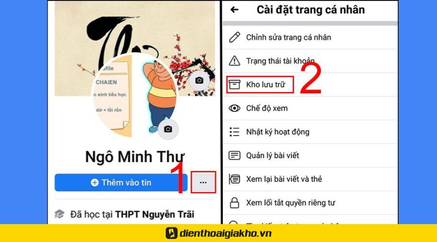 Chọn vào kho lưu trữ