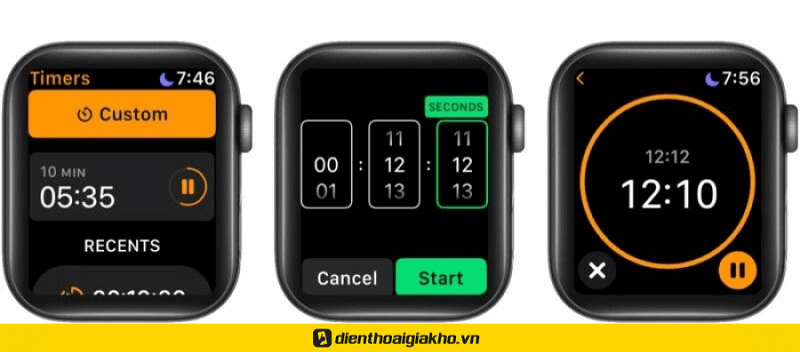 Chỉnh giờ trên Apple Watch thông qua Timer