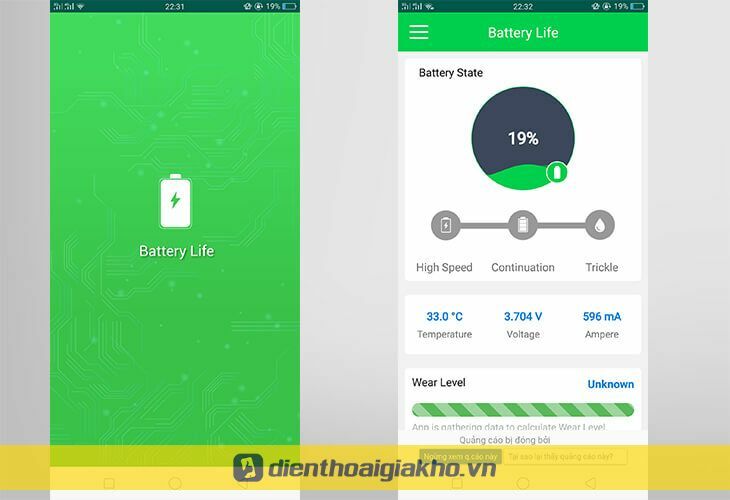Dùng trình duyệt có sẵn kiểm tra pin