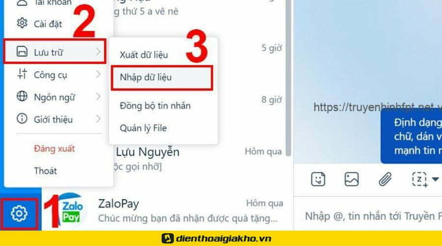 Xóa tin nhắn zalo có khôi phục