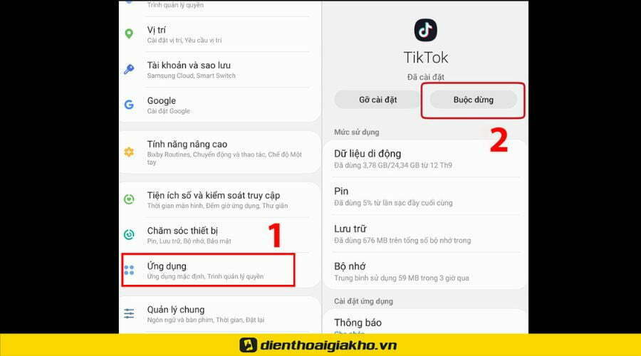 không mở được zalo trên điện thoại - các thao tác cài đặt trên Android