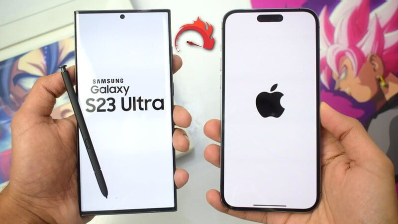 Galaxy S23 Ultra và iPhone 14 Pro Max đều có màn hình đục lỗ