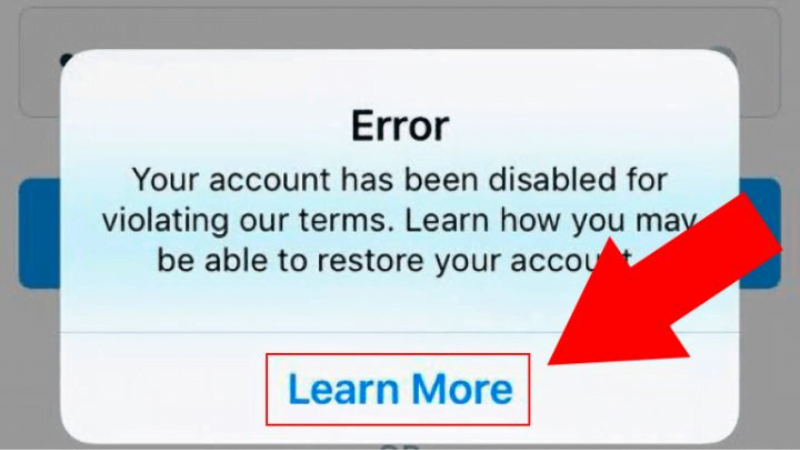 Cách khôi phục tài khoản Instagram bị vô hiệu hóa bước 2