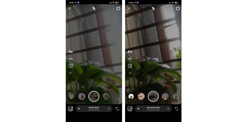 Black preset của dariyabiller filter instagram màu tối