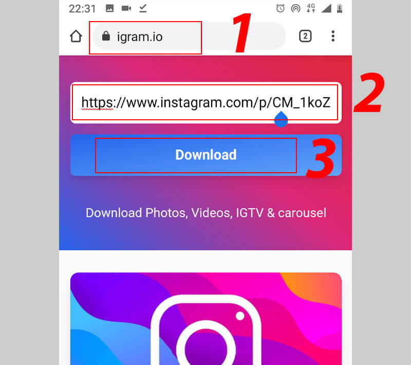 Shkarkoni fotot e Instagram në iPhone duke përdorur igram.io