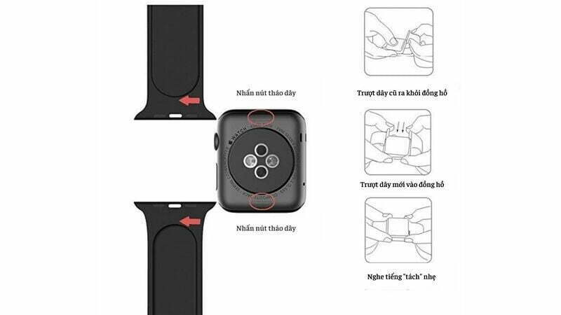 apple watch co thay day cao su duoc khong
