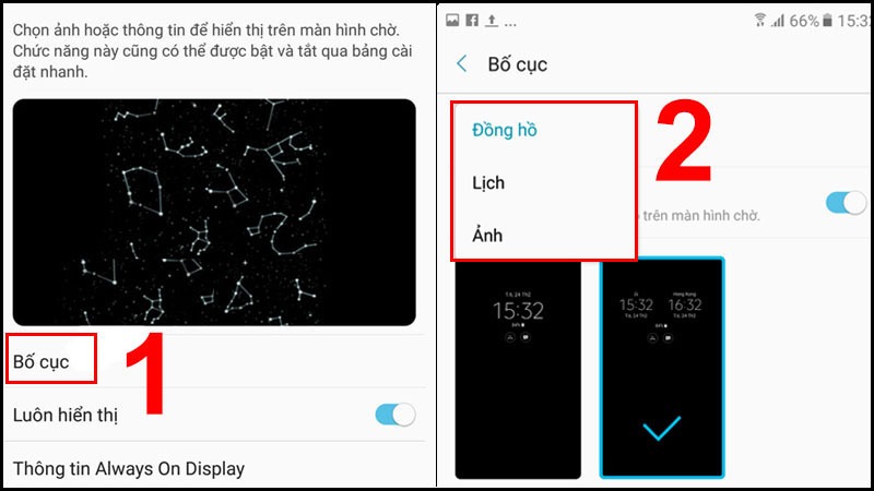 Cách bước bật Always On Display trên điện thoại Samsung