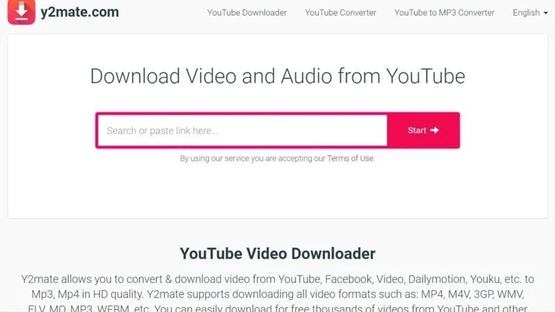 Cách tách nhạc từ Youtube bằng trang web Y2mate