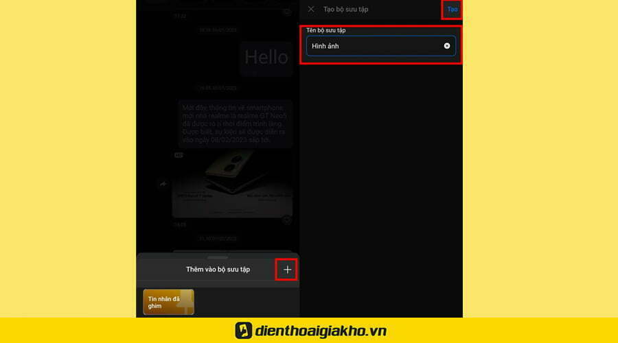 Cách tạo bộ sưu tập trên cloud zalo