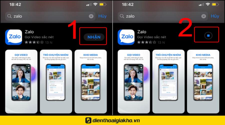 cai dat zalo cho iphone