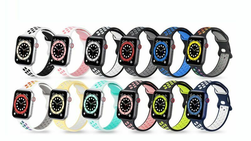mẫu dây đeo apple watch series 7 41mm Nisto Silicone Strap
