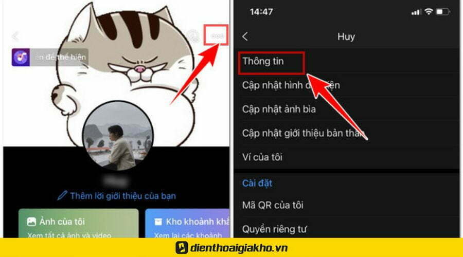 thay đổi ngày sinh trên zalo