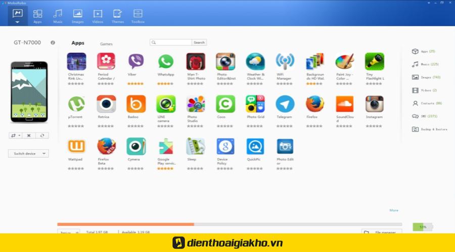 phần mềm Moborobo