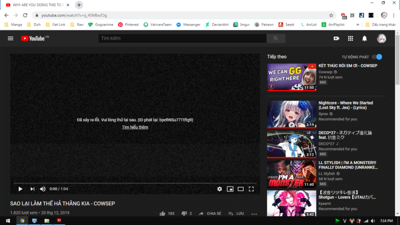 youtube bị lỗi trên điện thoại