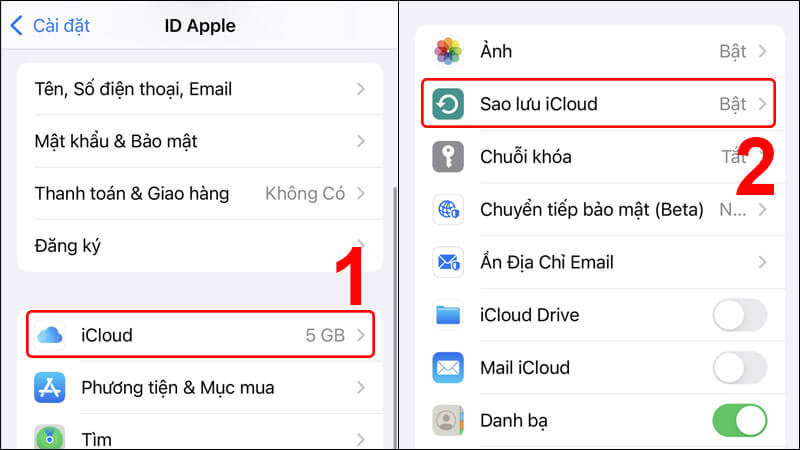 Tiến hành khôi phục tin nhắn đã xóa từ bản sao lưu iCloud