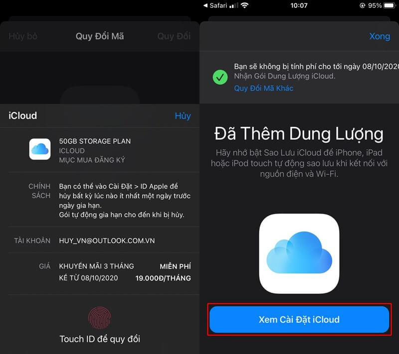 Hướng dẫn chi tiết cách mua dung lượng iPhone vĩnh viễn