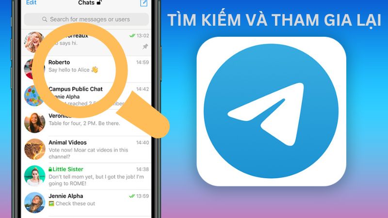 Tìm kiếm và tham gia lại